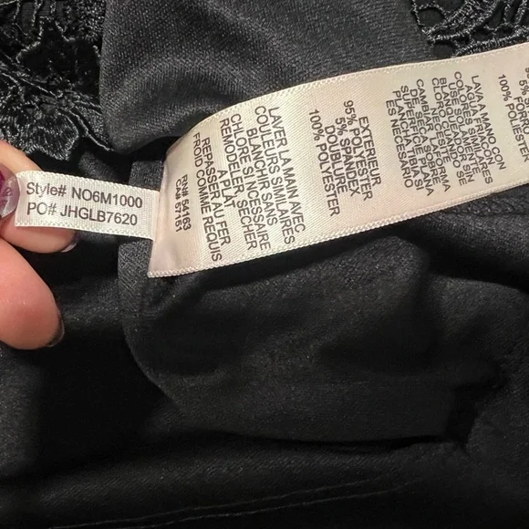 Eliza J Lace Hem Sheath Dress Black size 8 new with tags - Picture 7 of 9